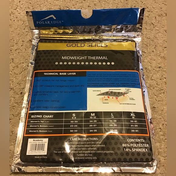 POLAR EDGE WOMENS PINK MIDWEIGHT THERMAL PANTS SZ S TECH BASE LAYER NWT - Picture 2 of 2